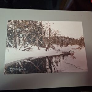 Vintage 1992 Derek Hendsbee "Winter in Lundy" PERMAplaque Art 16"X12"